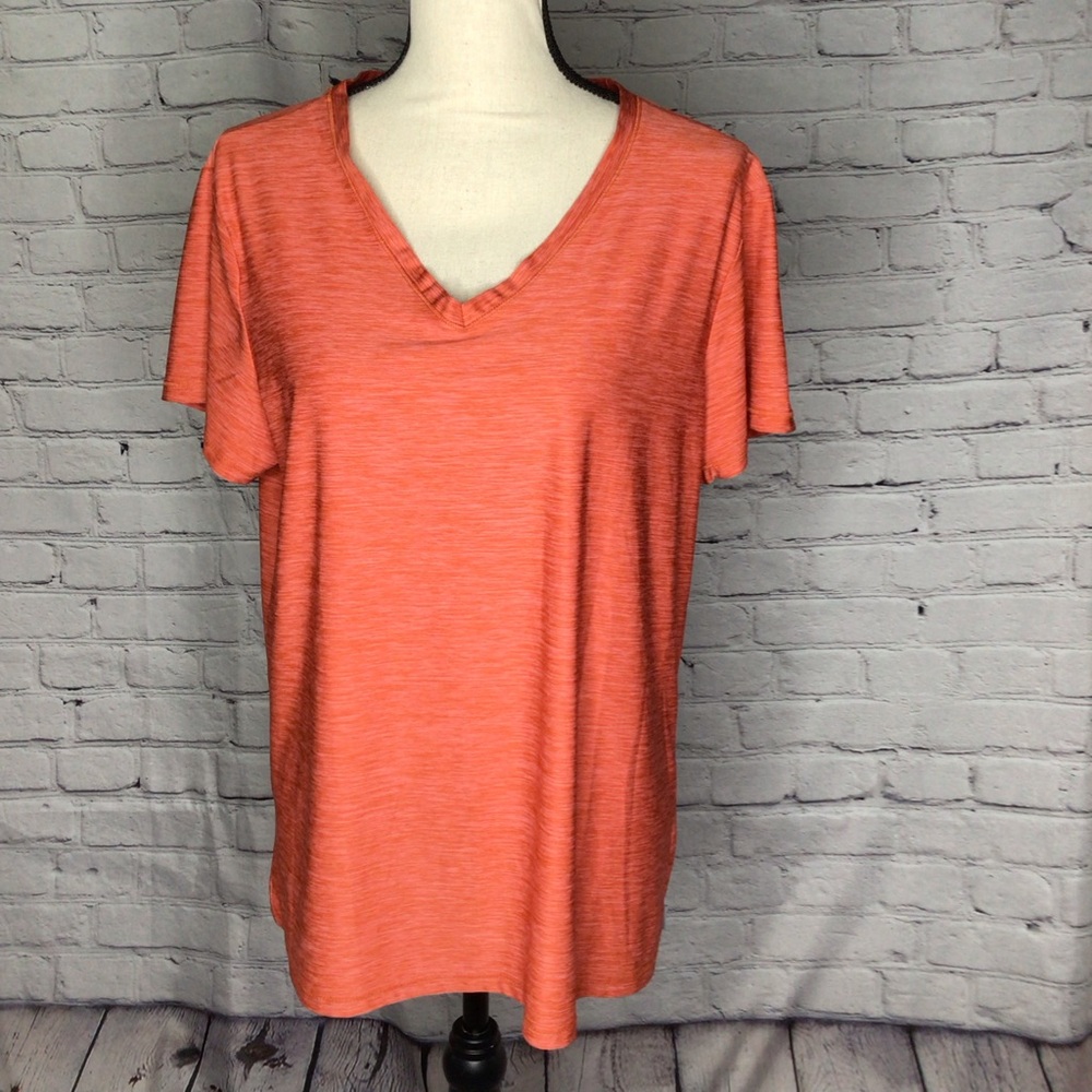 Eddie Bauer Orange Short Sleeve T-Shirt XL